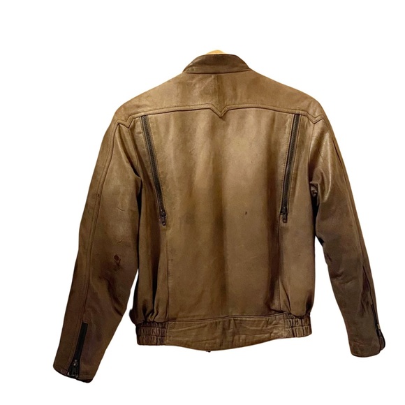 VINTAGE - LEATHER BOMBER JACKET - Picture 3 of 15